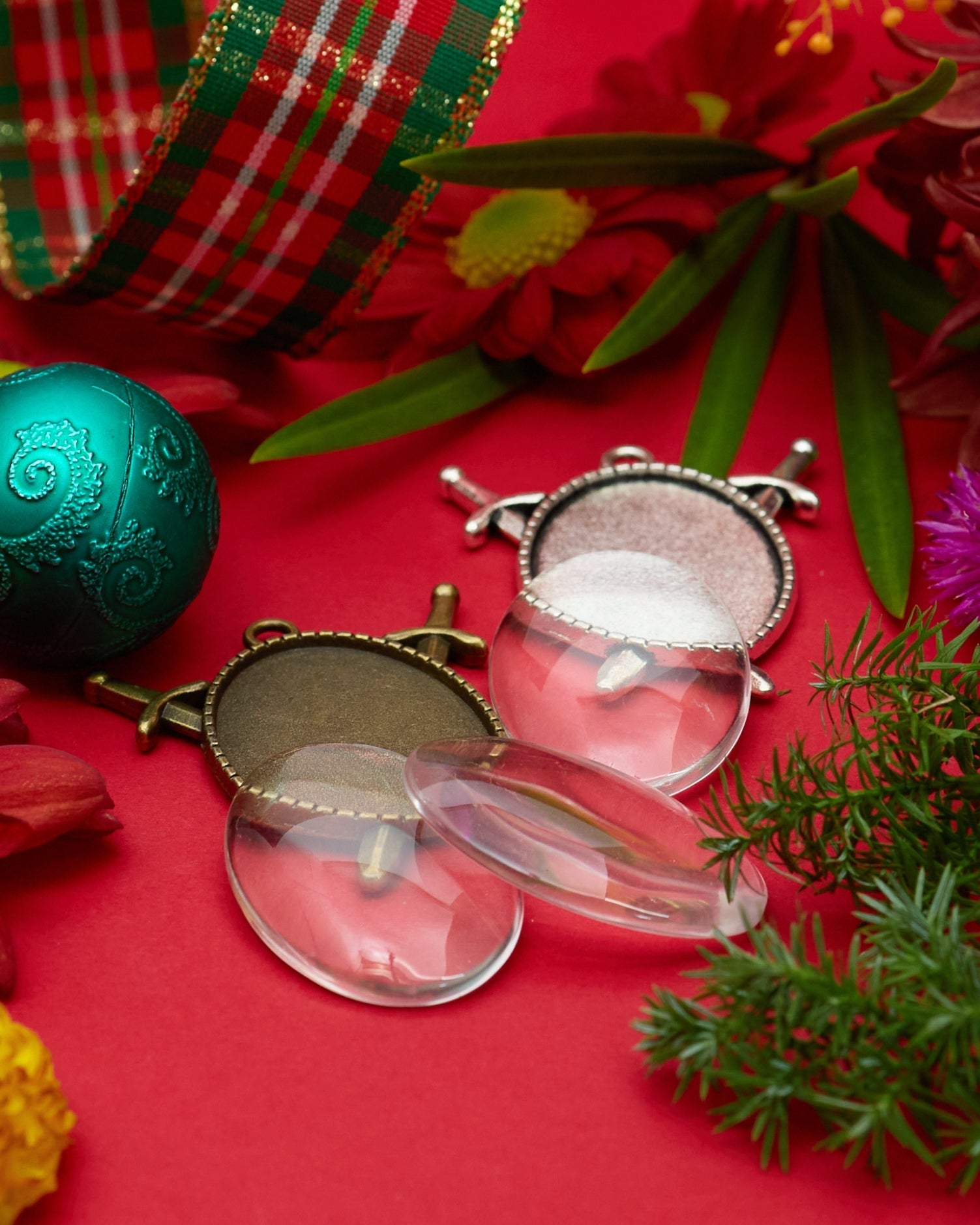 ガラスカボション 楕円 約20*30mm 5個入り JPCG8-25 - アクセサリー