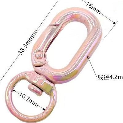 カラーカラビナ 丸型 直径約16mm 5個入り JPC0300マットブラック アウトドア キャンプ 釣り 登山 キーホルダー おしゃれ 財布 ケース アルミ カラビナ キーホルダーリング ダルマ 防災 グッズ　部品 ハンドメイド 接続金具 アクセサリーパーツ - ジャパンパーツセンター
