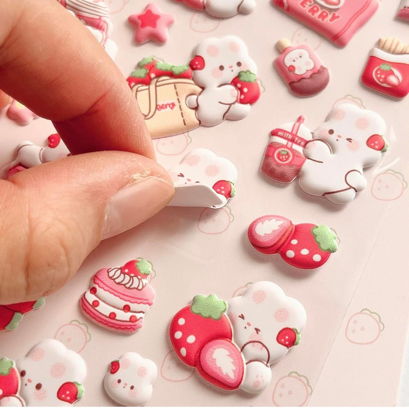 （2枚セット）大流行 話題 ぷくぷくシール セット 可愛いシール 兎 シール 立体シール DIY用 3Dシール 手帳 ステッカーデコ 3Dステッカー 貼り付け シール交換 手芸 ステッカー アルバム ラビット スマホケース飾り - ジャパンパーツセンター