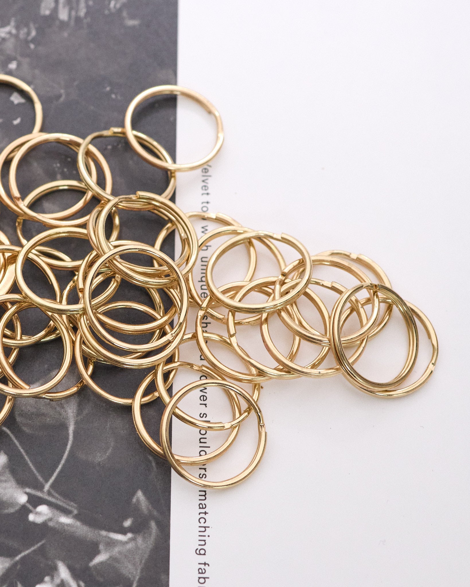 二重リング キーホルダー 直径(外径)20mm 20個入り JPC0089-1