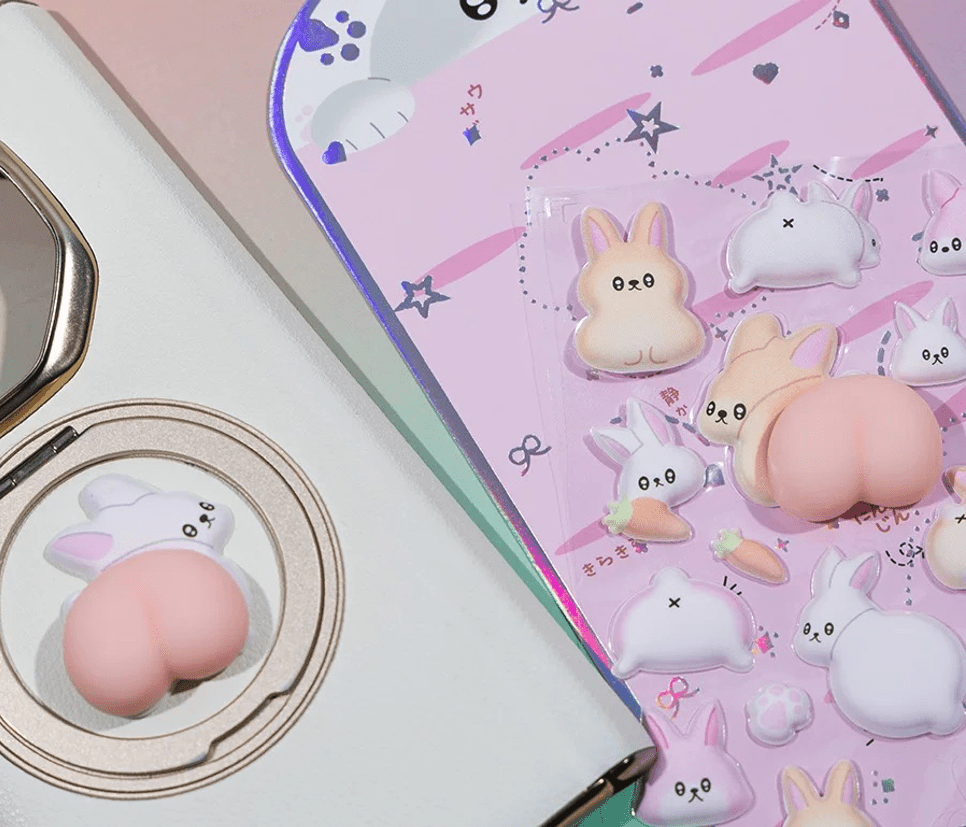 （3枚セット）お尻ぷにぷに シールおしりシール ぷくぷくボンボンシール もちもち シールぷっくりシール 立体シール キャラクター かわいいシール帳シール交換 スマホケース デコシールクリスマスプレゼント - ジャパンパーツセンター