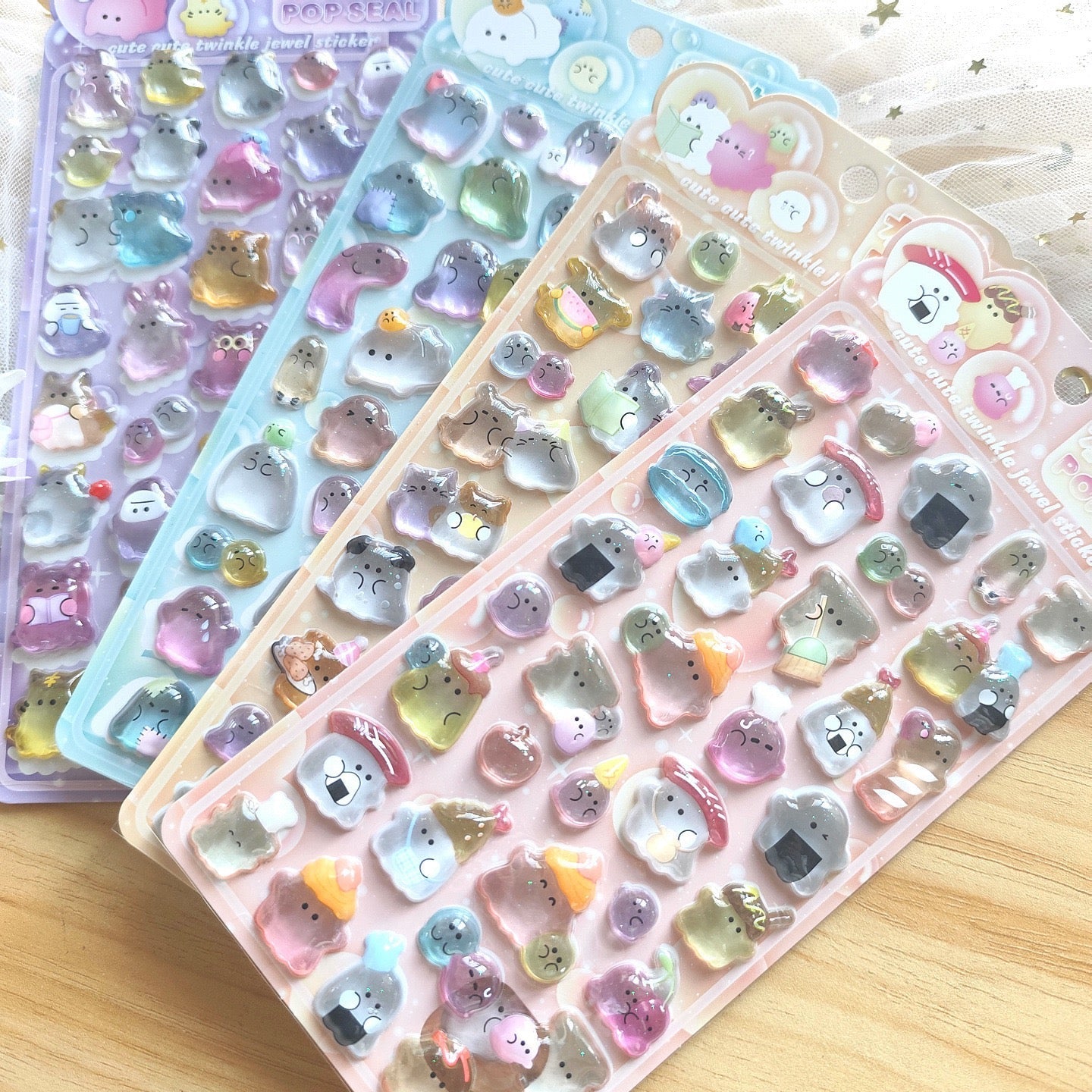 4枚 3D立体シール ボンボンシール ドロップシール セット ぷくぷくシール ぷっくりシール つやつや キラキラ 3D立体シール 3dシール 平成レトロ かわいい ご褒美シール 女の子 平成女子 男の子 シール帳 ぷにぷに シール 交換 - ジャパンパーツセンター