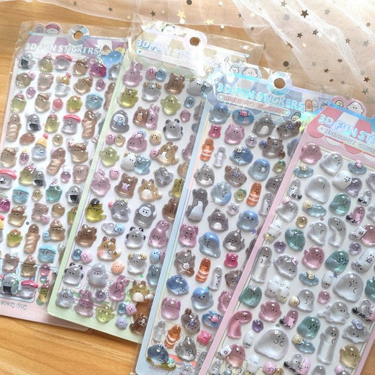 4枚 3D立体シール ボンボンシール ドロップシール セット ぷくぷくシール ぷっくりシール つやつや キラキラ 3D立体シール 3dシール 平成レトロ かわいい ご褒美シール 女の子 平成女子 男の子 シール帳 ぷにぷに シール 交換 - ジャパンパーツセンター