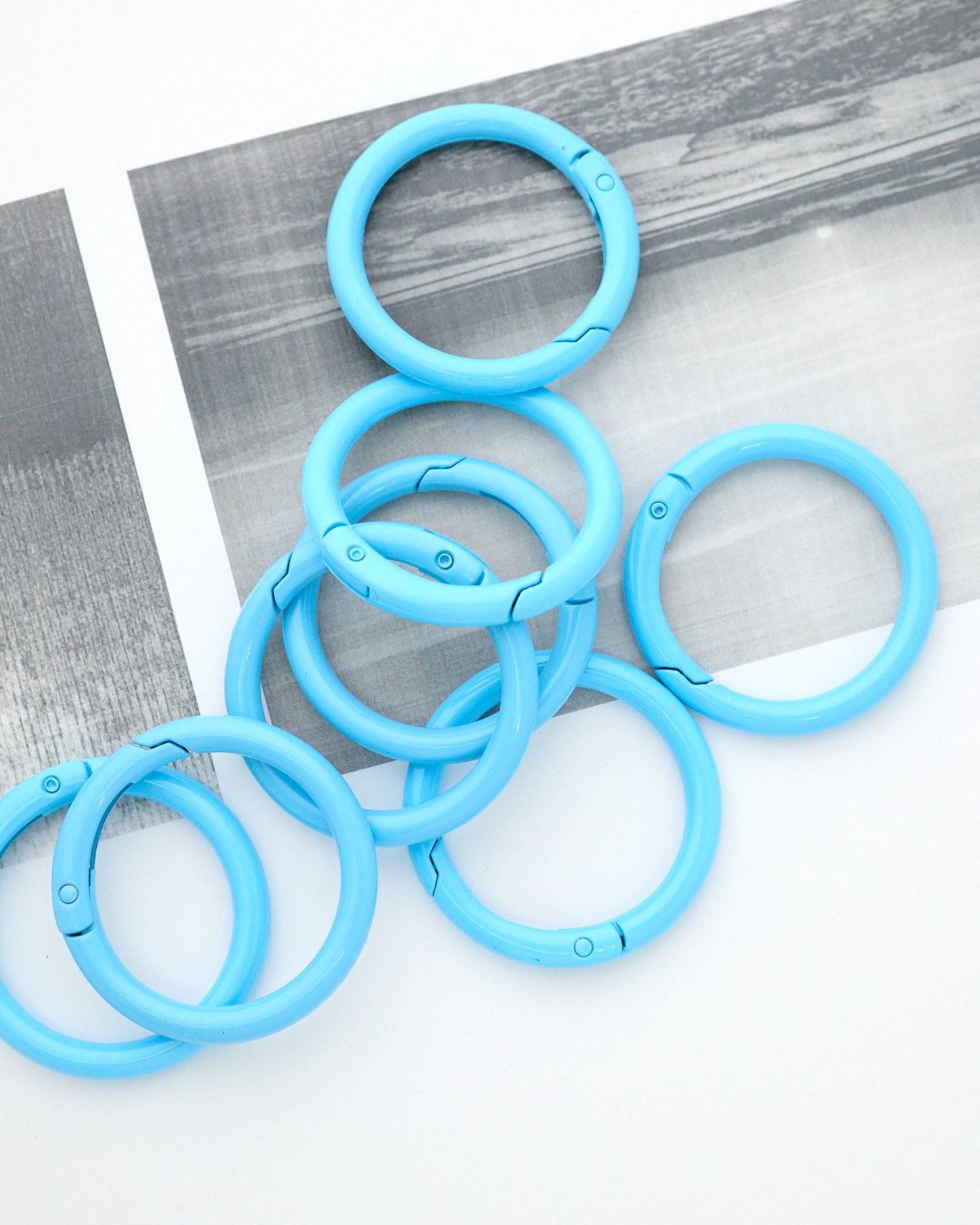 カラーカラビナ 丸型 直径約41mm 5個入り JPC0215-41 - アクセサリー