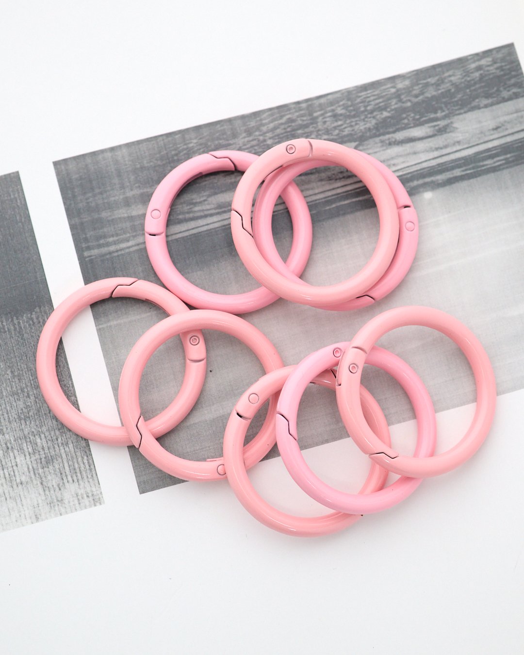 カラーカラビナ 丸型 直径約41mm 5個入り JPC0215-41 - アクセサリー