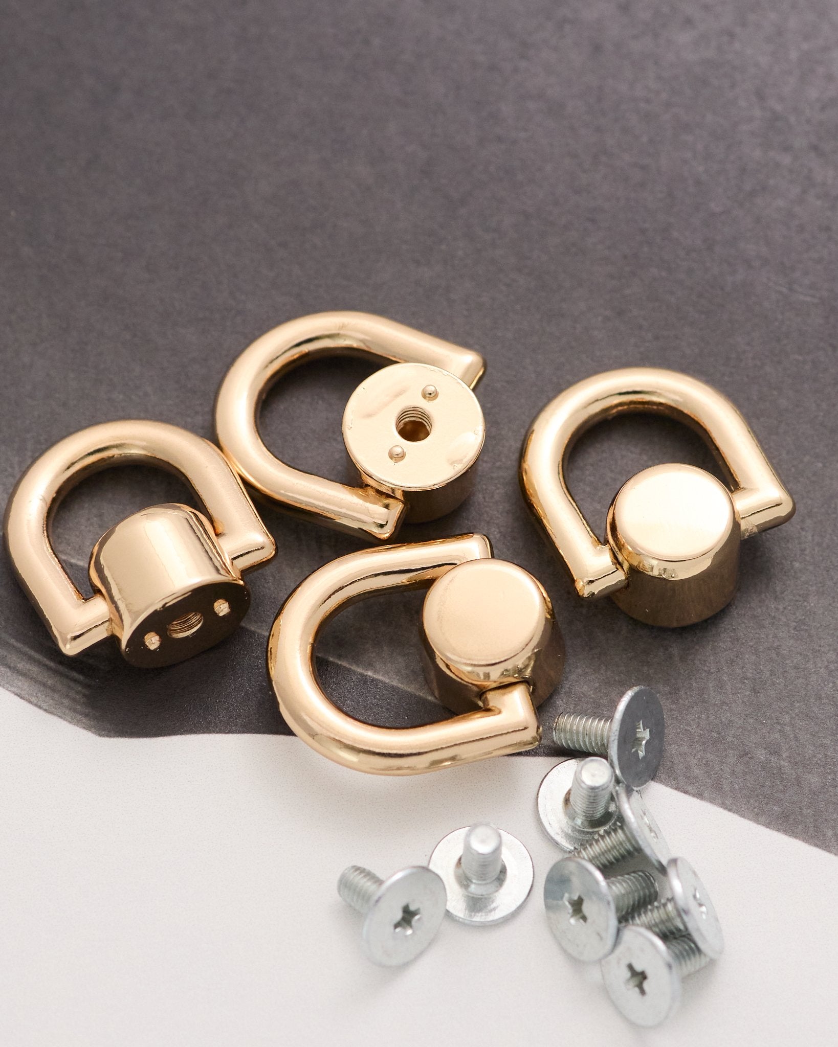 襟先　飾り　3点セット 内1点止めネジ無し　金色メタル 楽天市場】ネジ式 アーチ 手カン 角型 大 3個入 全2色 □ カン