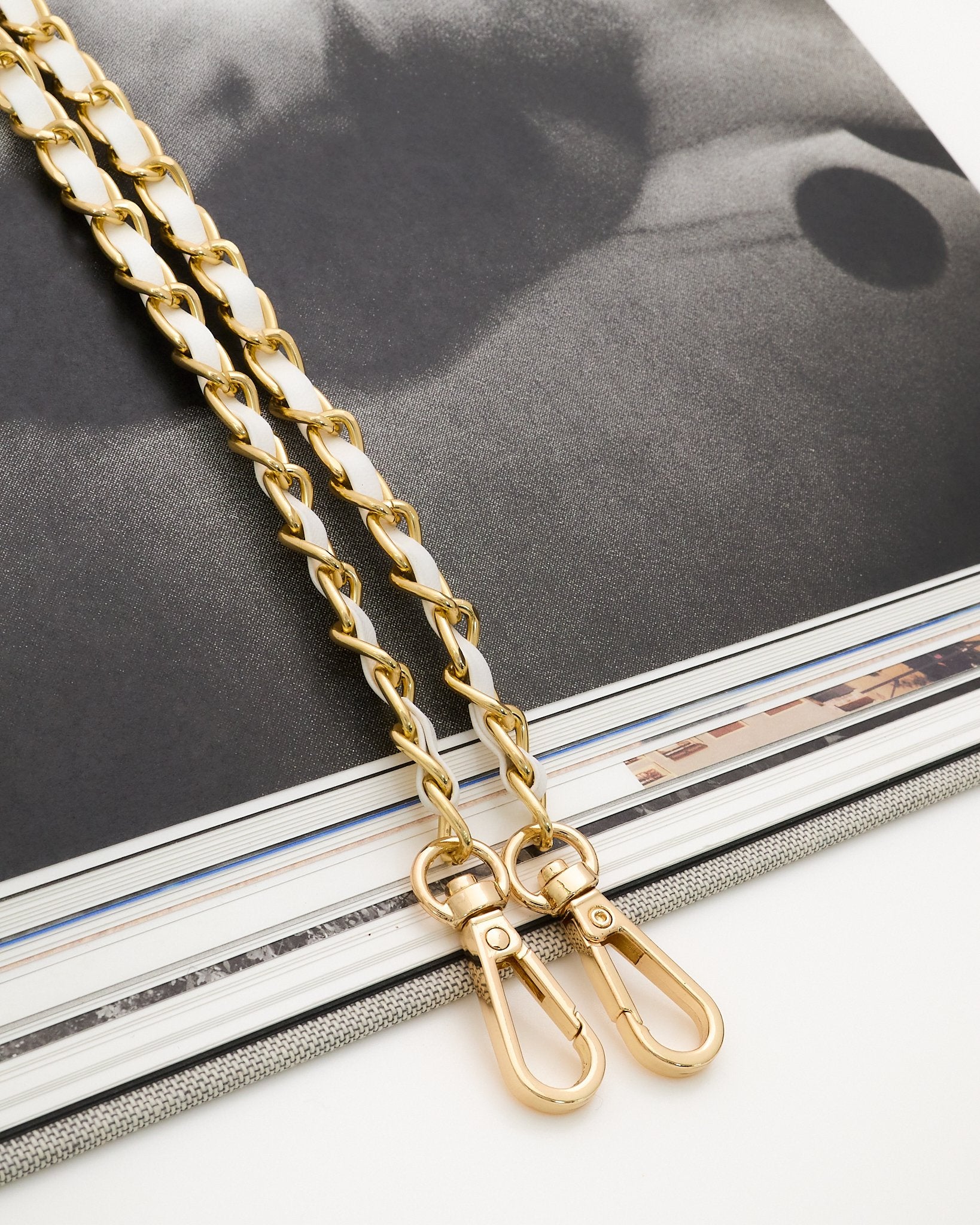 合皮 アルミチェーン ショルダーストラップ 持ち手 約118cm JPC0150