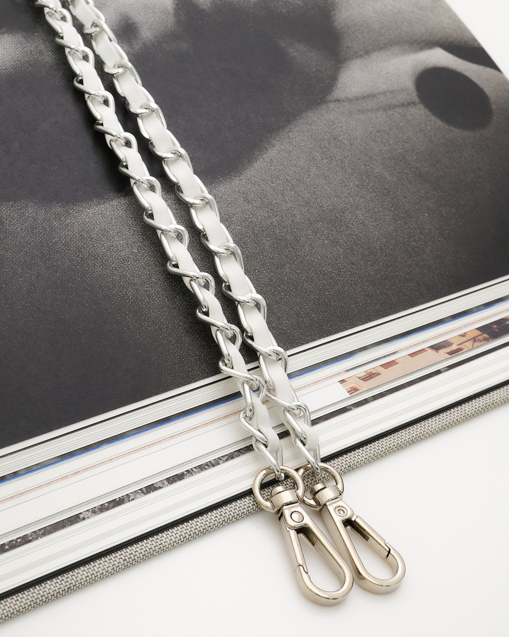 合皮 アルミチェーン ショルダーストラップ 持ち手 約118cm JPC0150