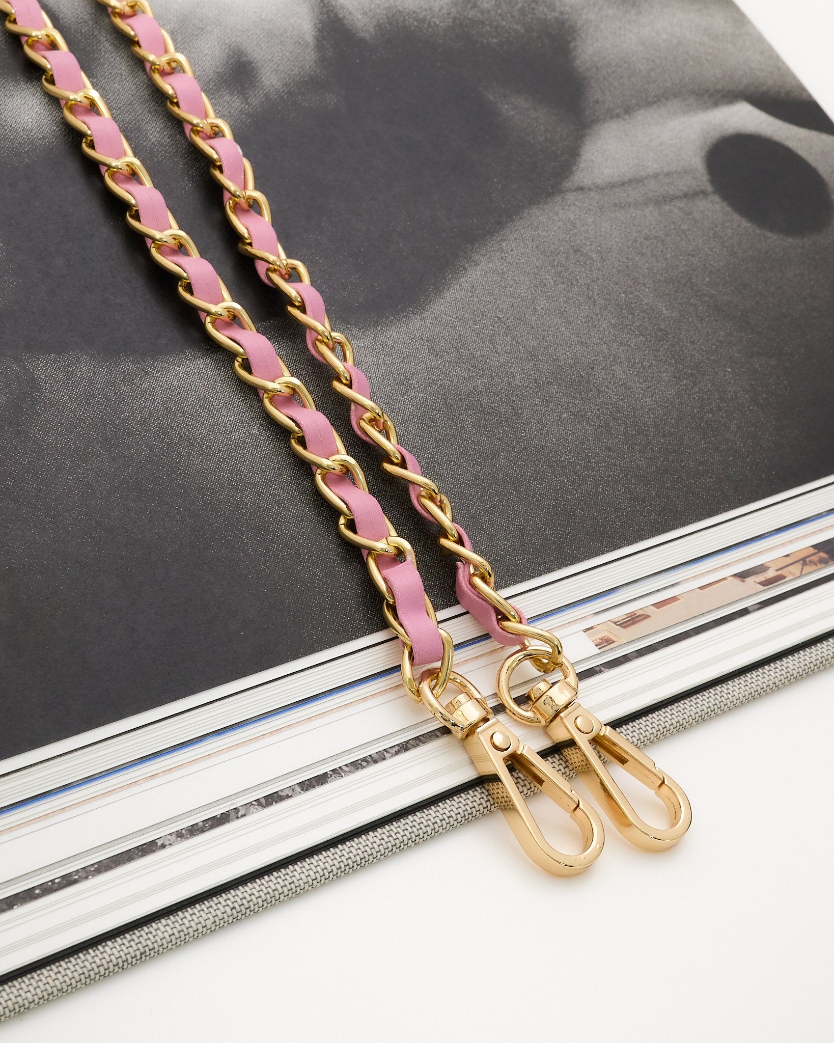 合皮 アルミチェーン ショルダーストラップ 持ち手 約118cm JPC0150