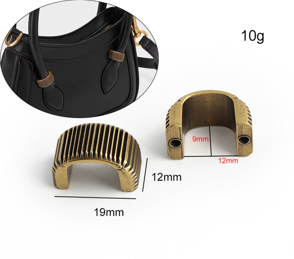 ネジ式 アーチ 手カン 約19mm×10mm×12mm JPC0209 - アクセサリーパーツ