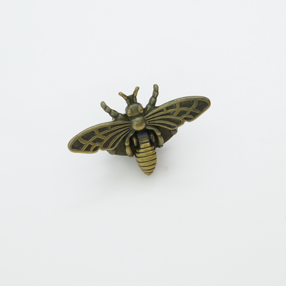 蜂の金具付きレザー小物入れ 差し込み金具 47×32mm 座金付 蜂デザイン｜レザークラフト・バッグ留め