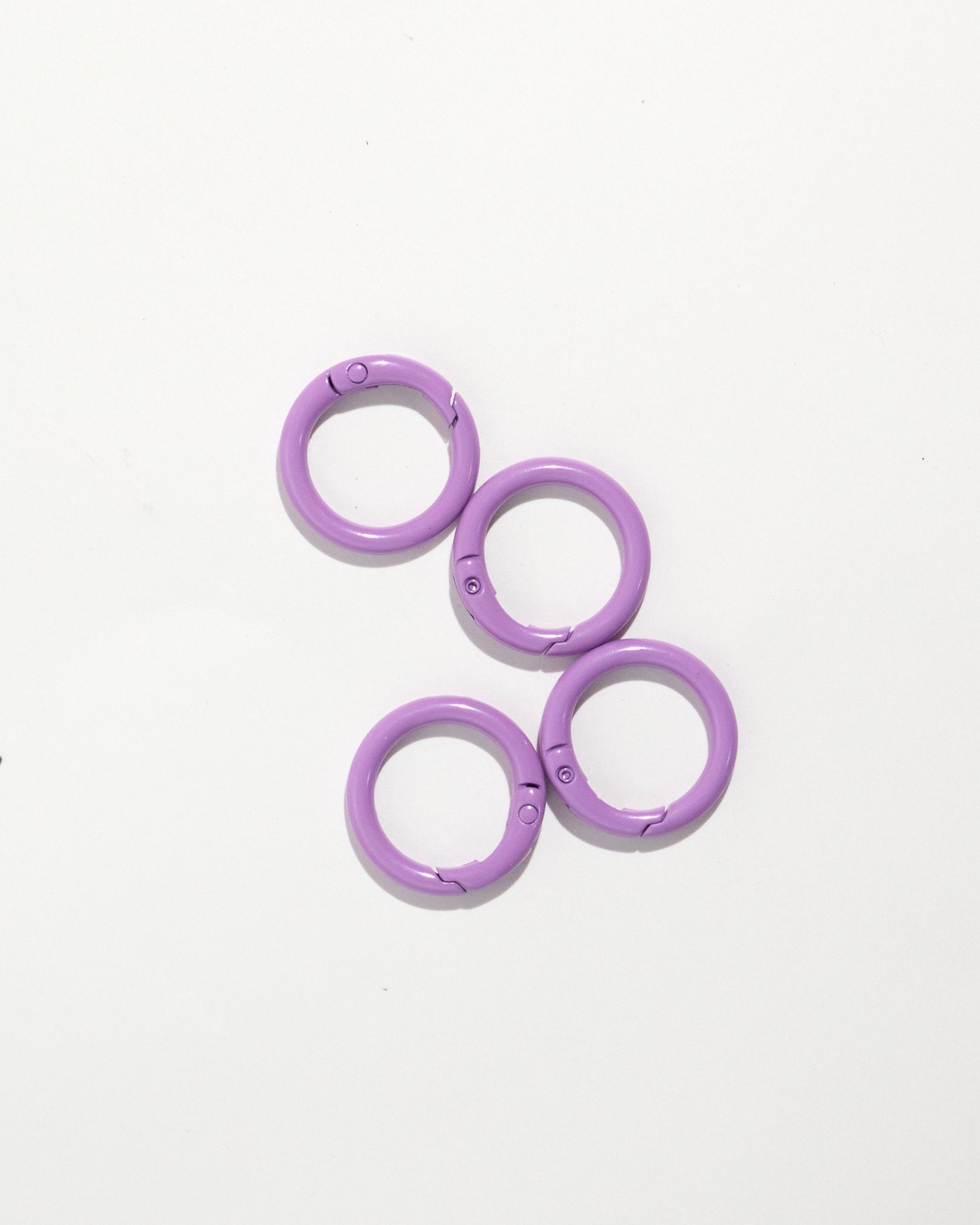 カラーカラビナ 丸型 25mm 5個入り｜おしゃれキーホルダー・バッグ用