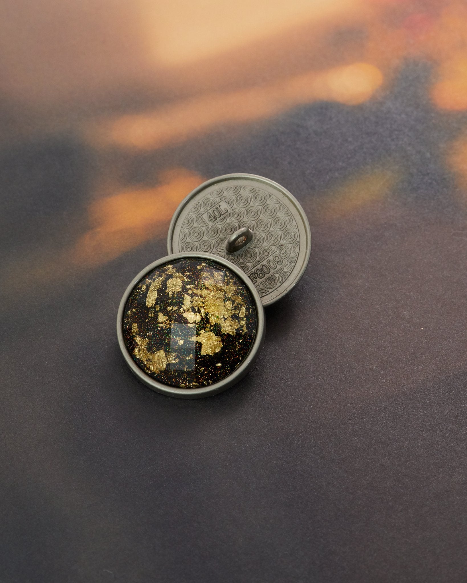 キラキラ足つきボタン 約25㎜ 5個入り JPC129-6 - アクセサリー