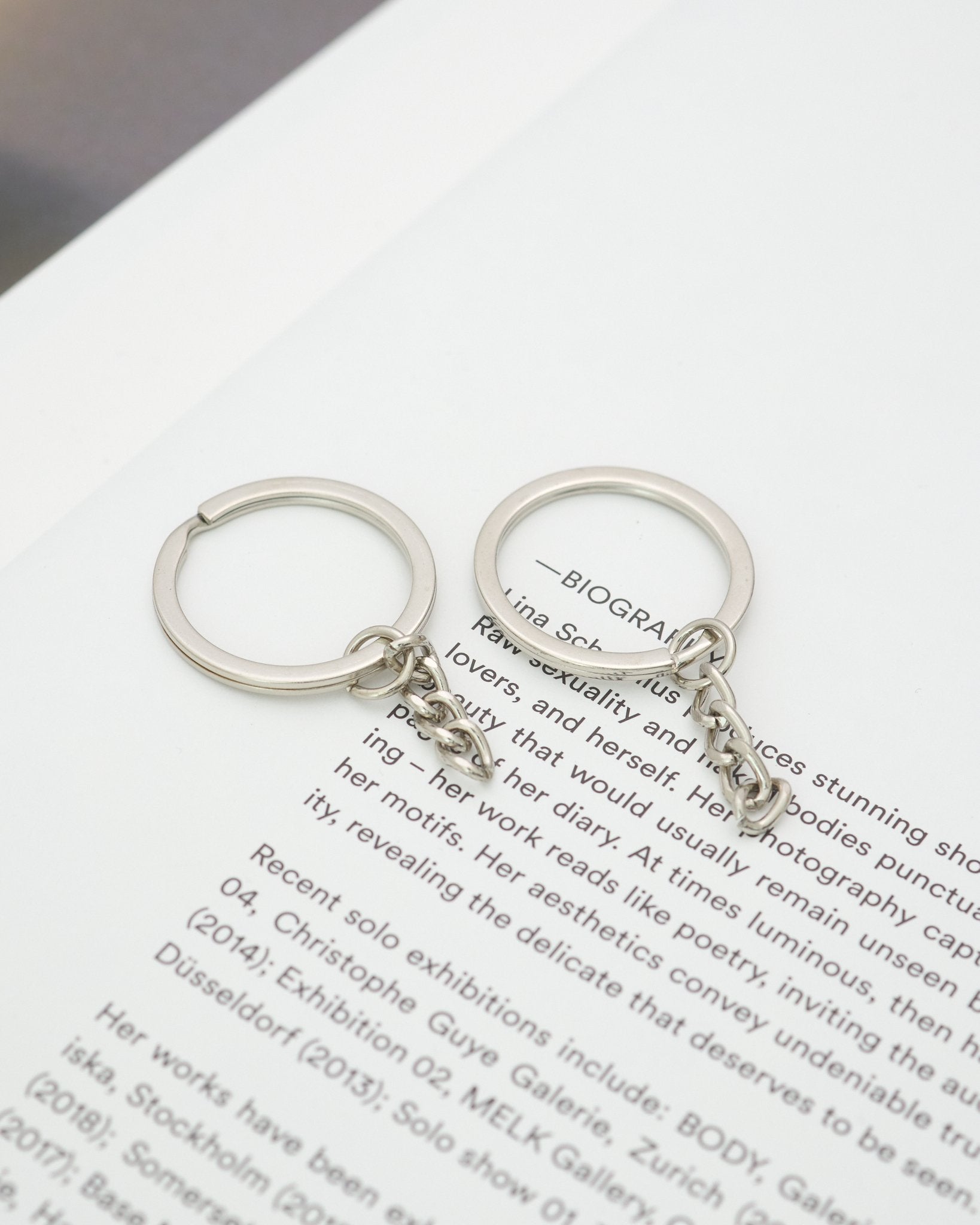 キーホルダーリング チェーン付 直径約30mm JPC159-4 - アクセサリー
