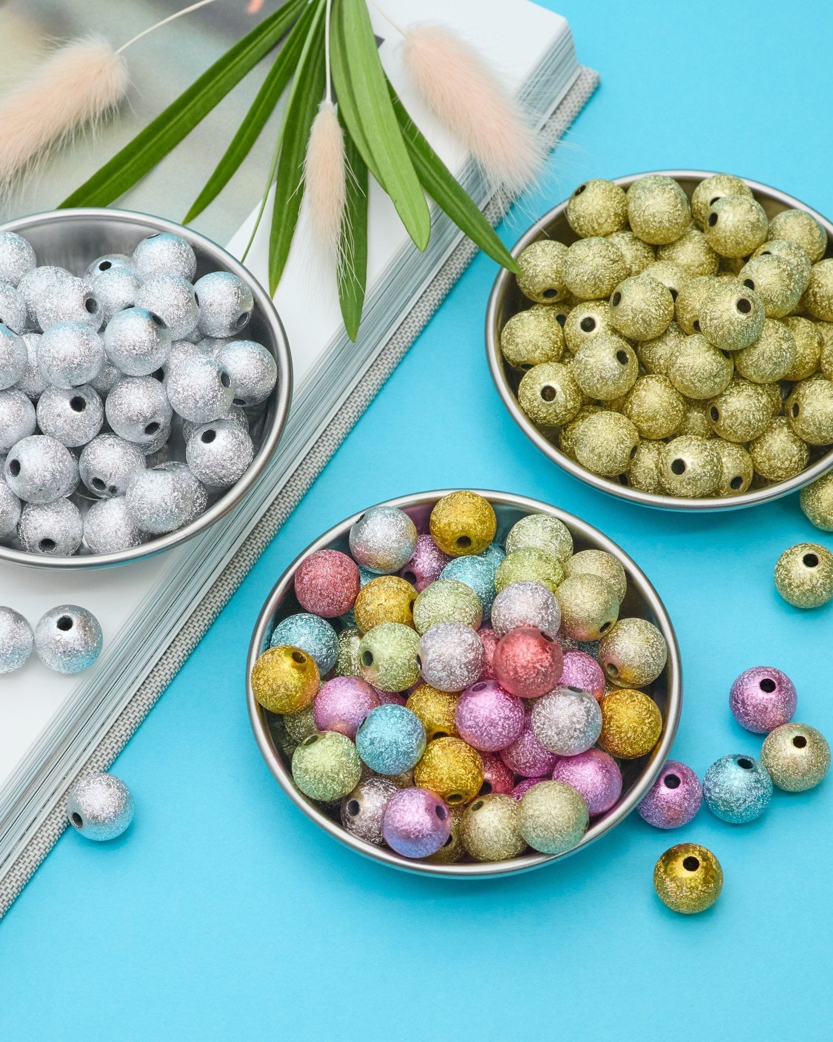 パール様 樹脂パール コットンパール風 両穴 直径約8mm JPC0103-1